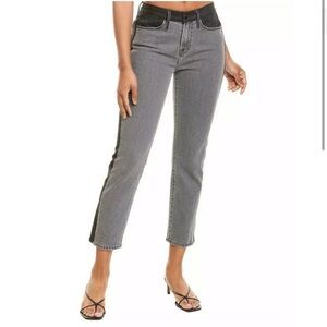 Frame two tone straight leg jeans